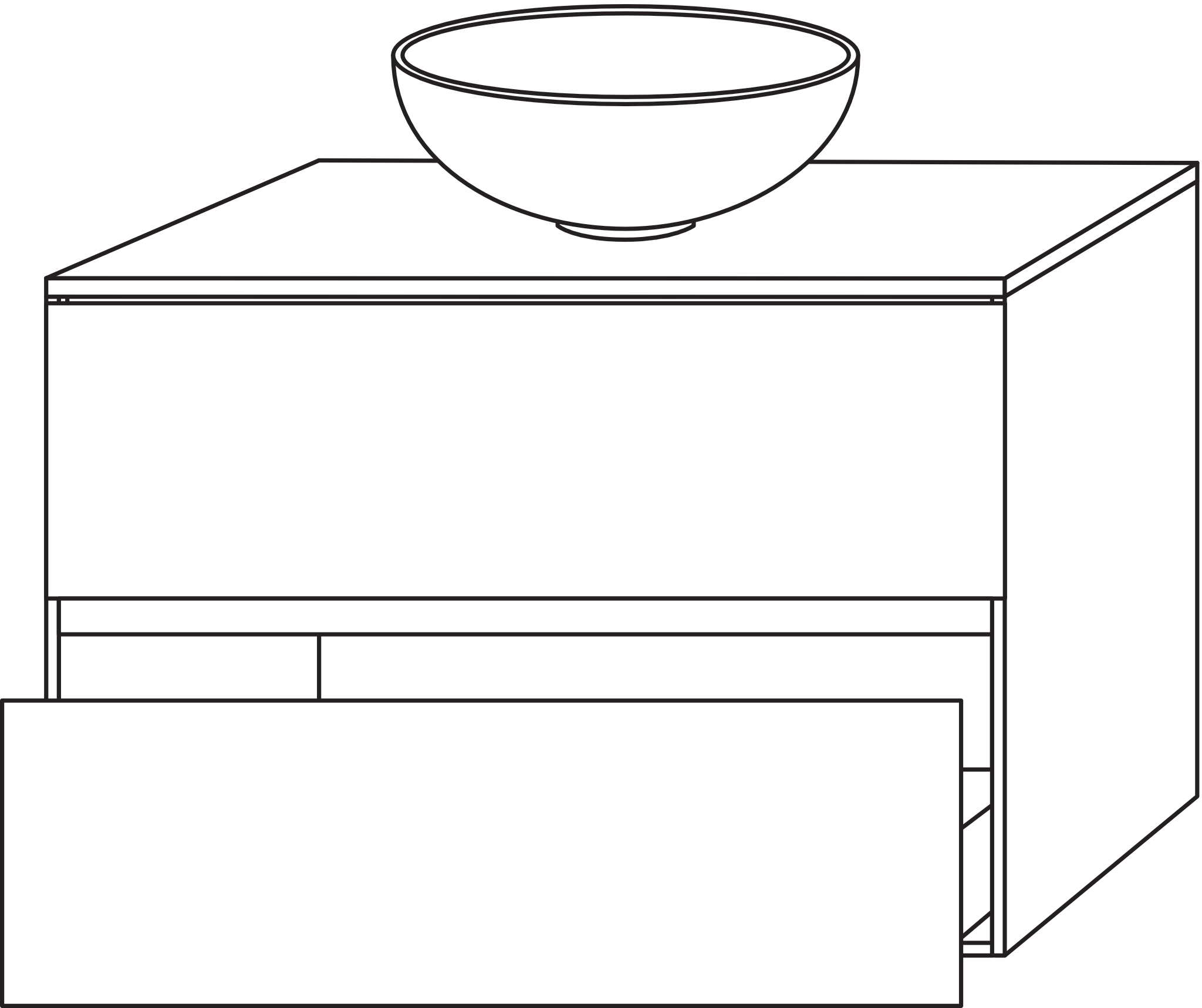 Sanipa Waschtischunterschrank „Solo One“ 800 × 561 × 520 mm in Eiche Nebraska, ohne Hahnlochbohrung, Becken mittig Sanipa Waschtischunterschrank „Solo One“ 800 × 561 × 520 mm in Eiche Nebraska, ohne Hahnlochbohrung, Becken mittig
