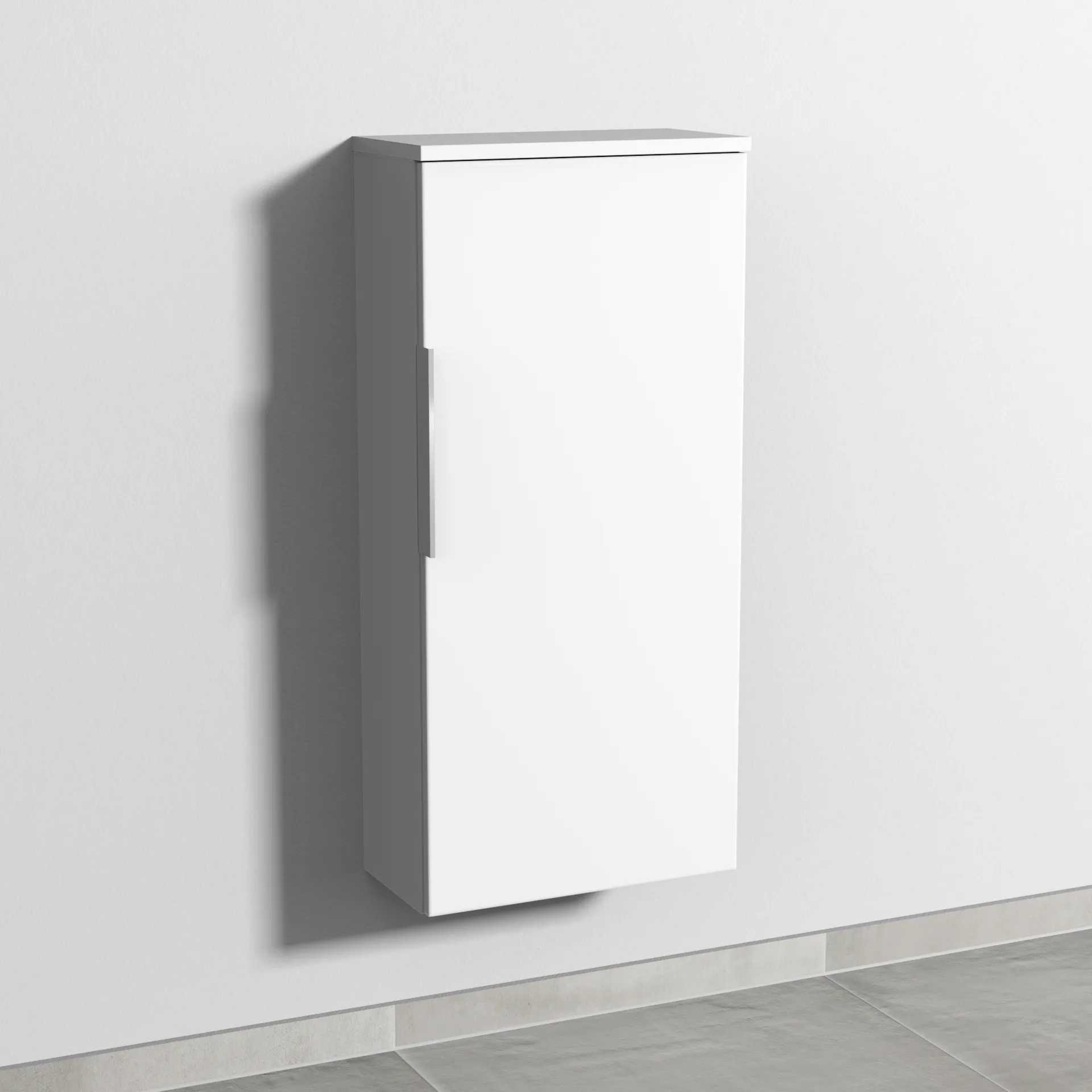 Sanipa Mittelschrank „3way“ 400 × 850 × 199 mm Anschlag rechts, in Weiß-Soft, Anschlag rechts