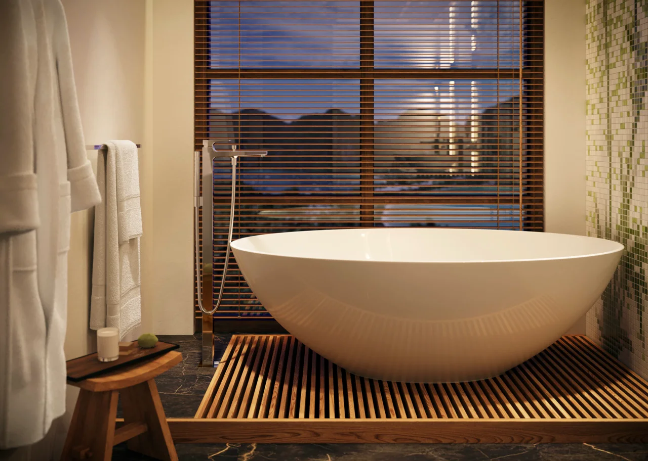 Hansgrohe Badetuchhalter AddStoris Q Chrom, 648 mm Länge, verdeckte Befestigung