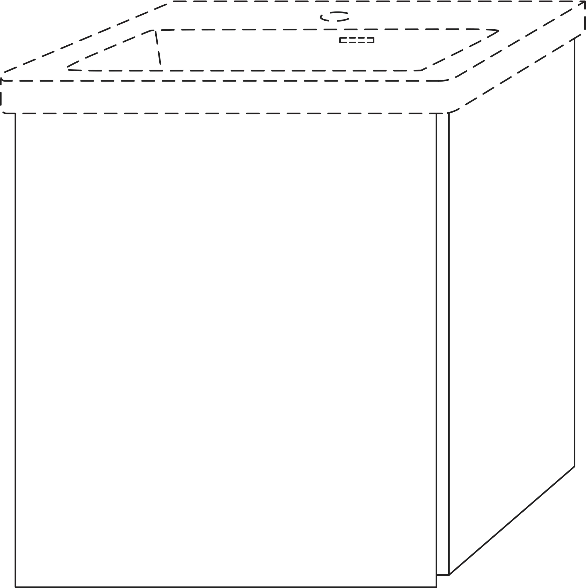 Waschtischunterbau rechts 3way (BR845) 517x457x391 Anthrazit-Matt