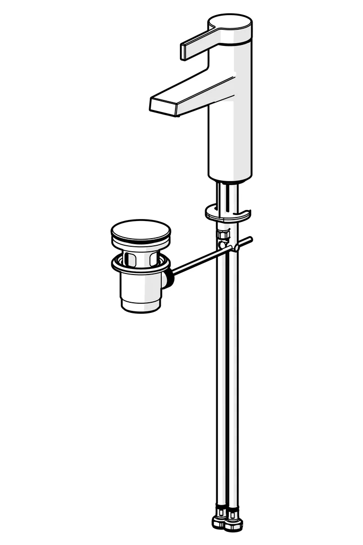 HansaLOFT Waschtischarmatur HansaLOFT 5754 Zugstangenablaufgarnitur Ausladung 114 mm DN15 Chrom HansaLOFT Waschtischarmatur HansaLOFT 5754 Zugstangenablaufgarnitur Ausladung 114 mm DN15 Chrom