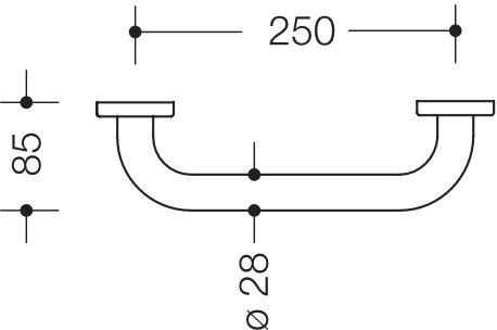 HEWI Badewannengriff „Serie 477“ in Anthrazitgrau