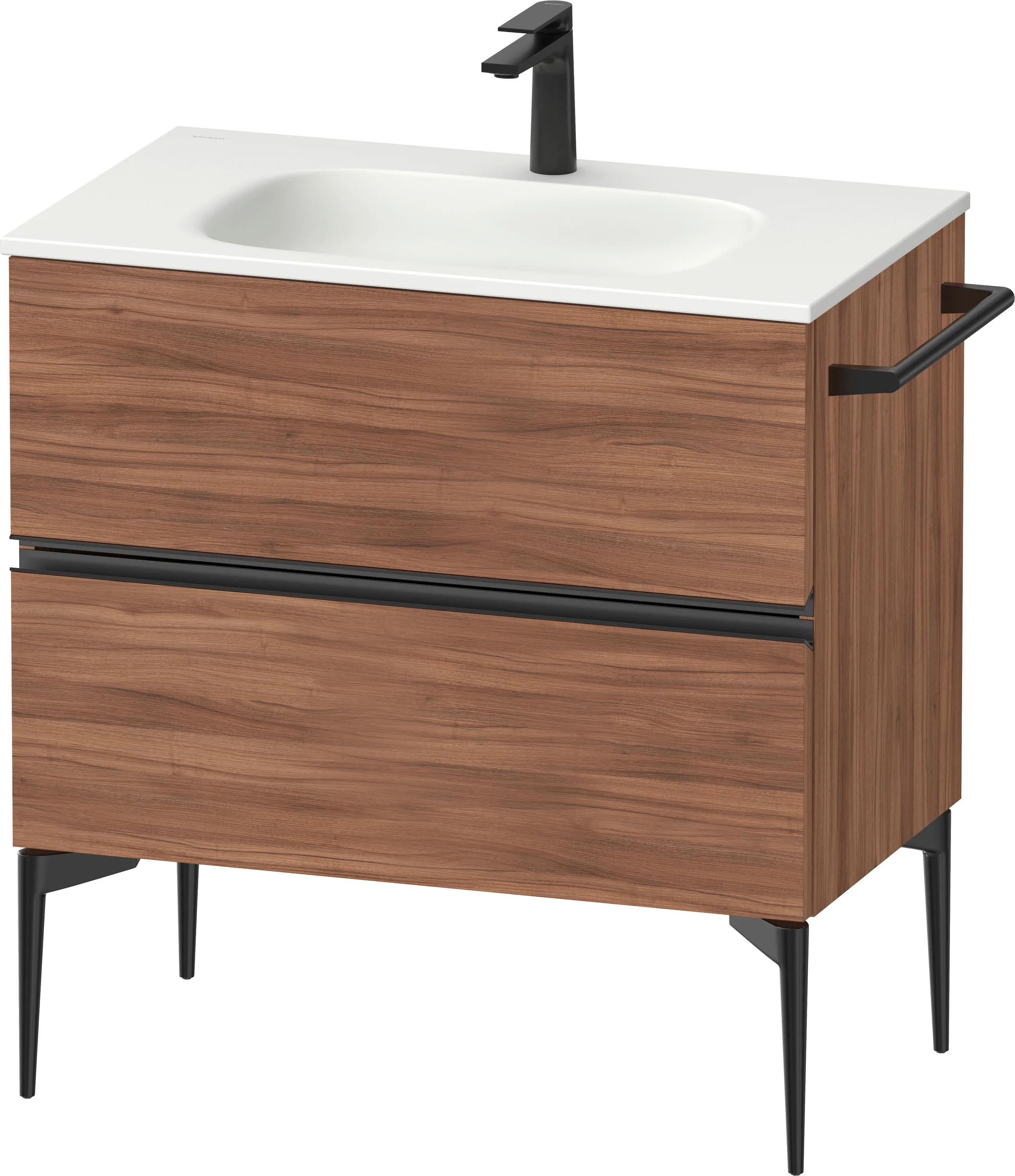 Duravit Waschtischunterschrank „Sivida“ 81 × 59,2 × 47,7 cm Nussbaum Natur