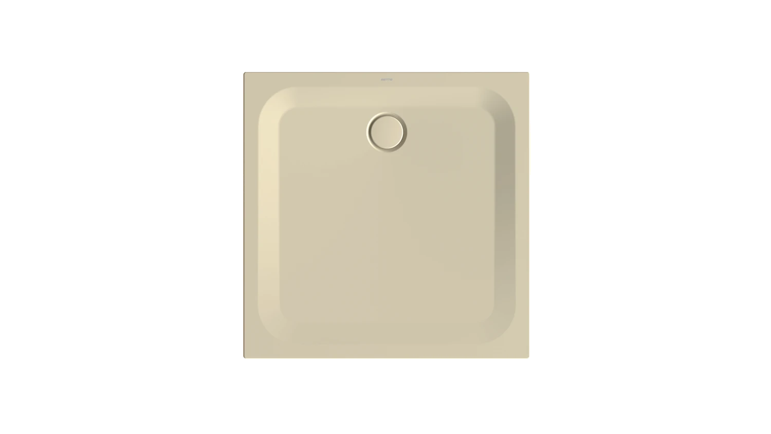 Bette quadrat Duschwanne „BetteUltra“ 1000 × 1000 mm ohne Oberflächenbeschichtung, ohne Oberflächenveredelung, ohne Wannenträger, in Cream