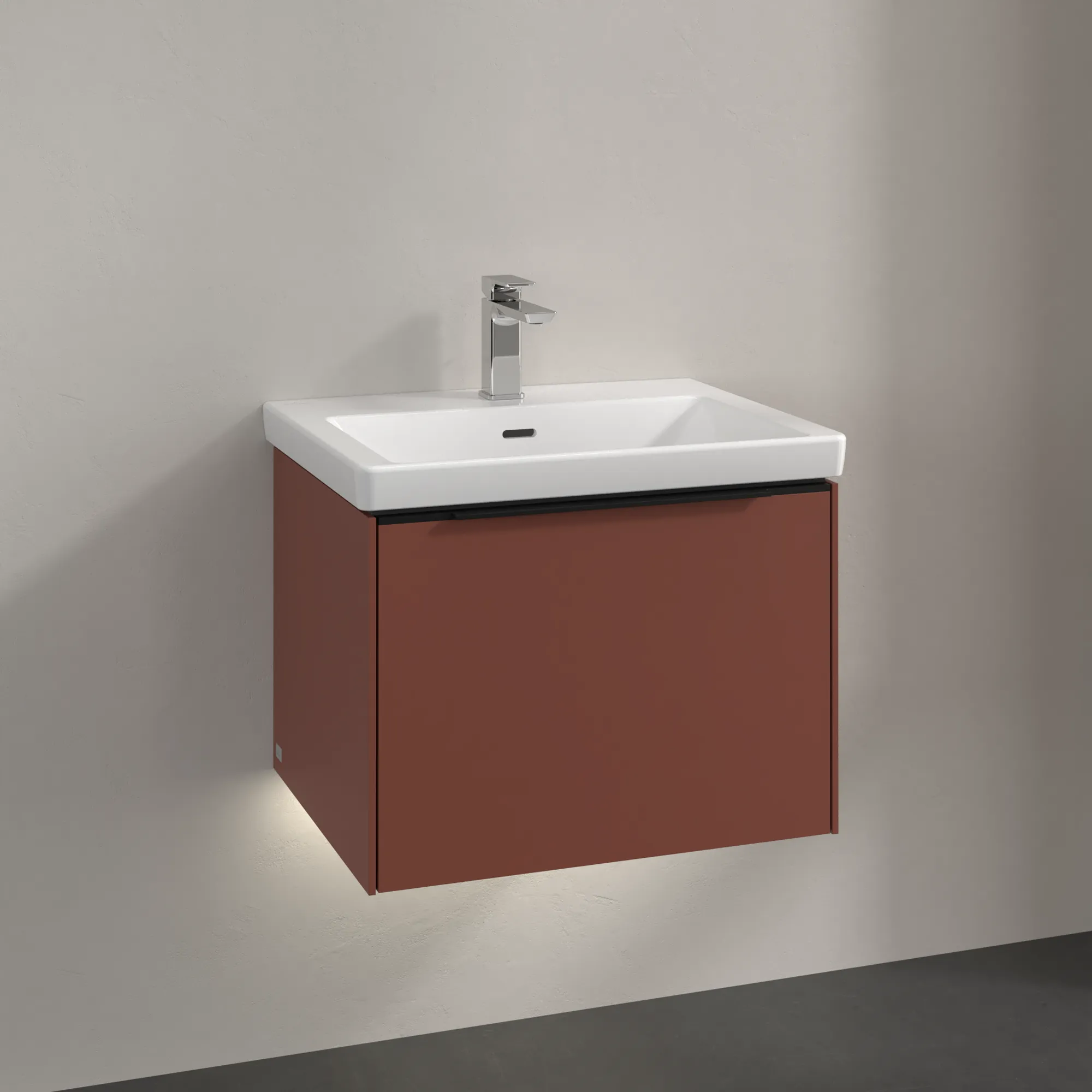 Villeroy & Boch Waschtischunterschrank „Subway 3.0“ für Schrankwaschtisch 572 × 429 × 478 mm Wine Red, für Becken mittig Villeroy & Boch Waschtischunterschrank „Subway 3.0“ für Schrankwaschtisch 572 × 429 × 478 mm Wine Red, für Becken mittig