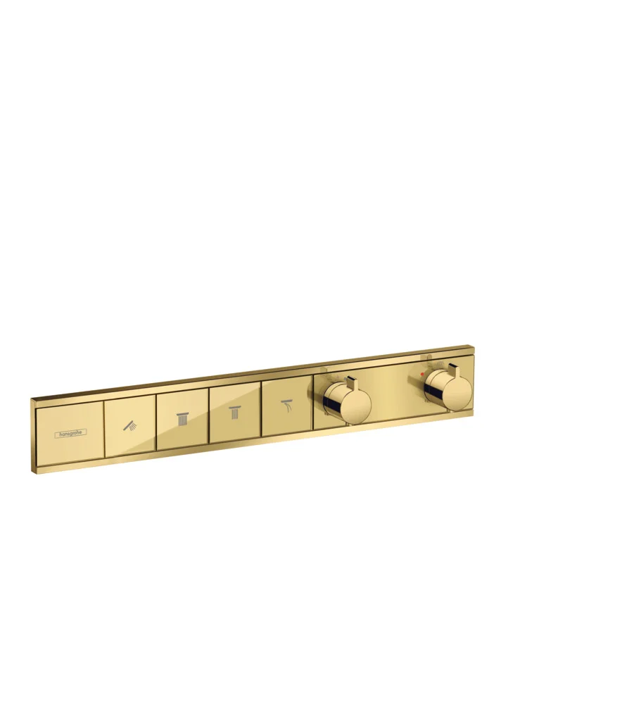 Hansgrohe RainSelect Thermostat Unterputz, 4 Verbraucher, Polished Gold Optic