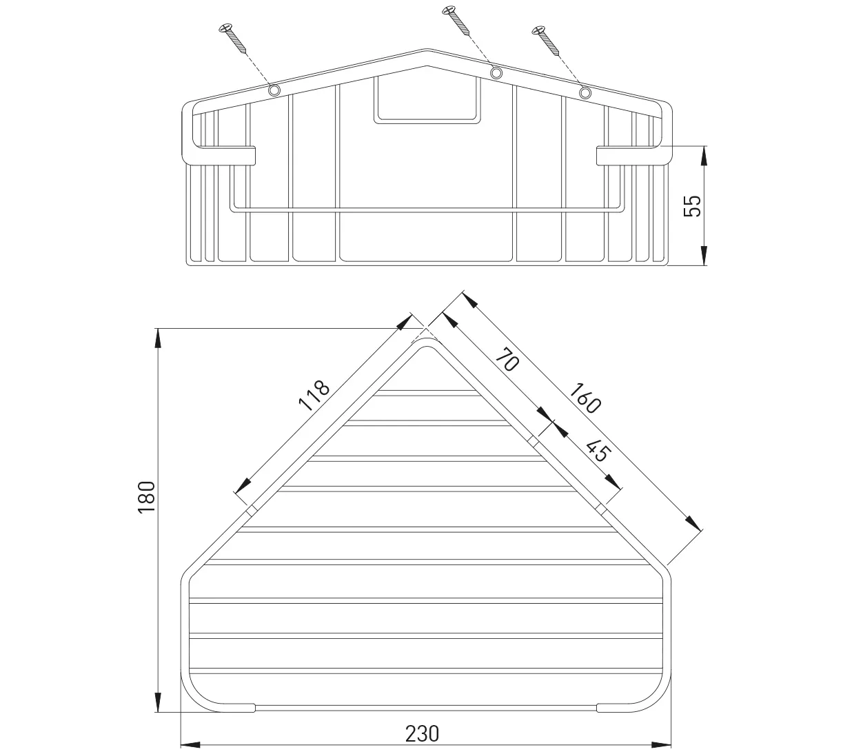 AS Eckschwammkorb chrom offen 230x160mm