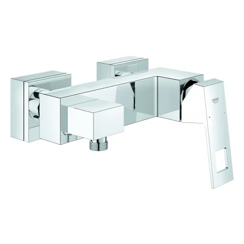 Einhand-Brausebatterie Eurocube 23145, Wandmontage, eigensicher, chrom Einhand-Brausebatterie Eurocube 23145, Wandmontage, eigensicher, chrom