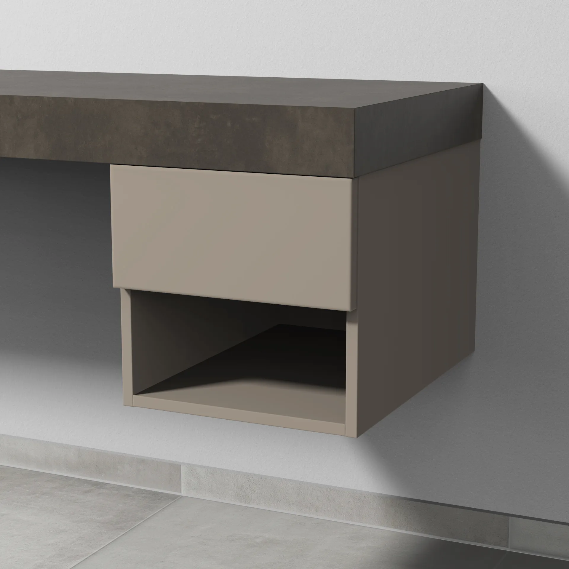 Sanipa Anbauschrank „2morrow“ 350 × 340 × 520 mm in Sandgrau (matt)