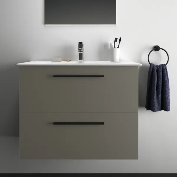 Ideal Standard i.life A Möbelwaschtischunterschrank 800x440x630 mm Quarzgrau matt 2 Auszüge Softclose Ideal Standard i.life A Möbelwaschtischunterschrank 800x440x630 mm Quarzgrau matt 2 Auszüge Softclose