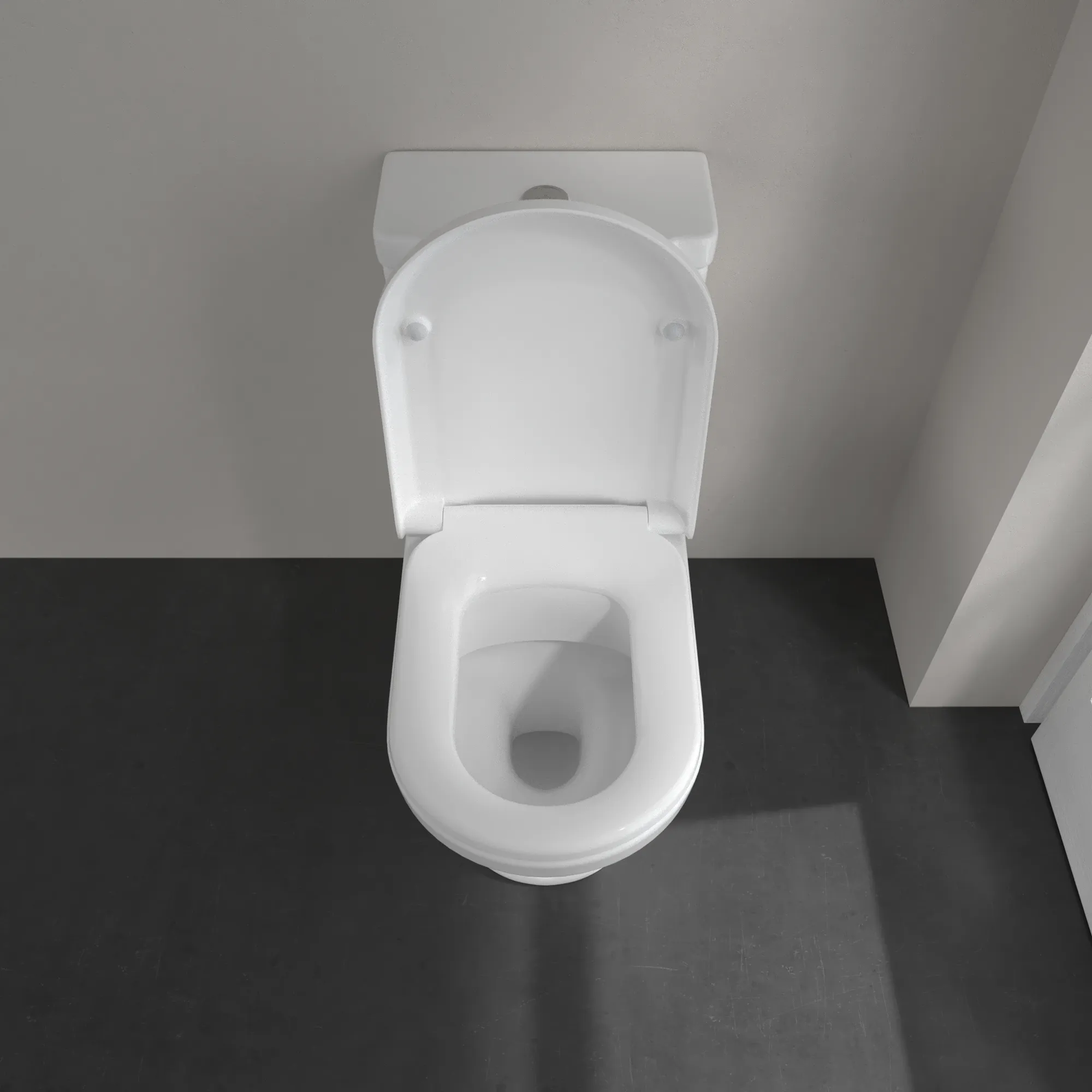 Stand-Tiefspül-WC für Kombination mit Spülkasten „Hommage“ 37 × 39 × 72,5 cm in Weiß Alpin mit CeramicPlus, mit Spülrand Stand-Tiefspül-WC für Kombination mit Spülkasten „Hommage“ 37 × 39 × 72,5 cm in Weiß Alpin mit CeramicPlus, mit Spülrand