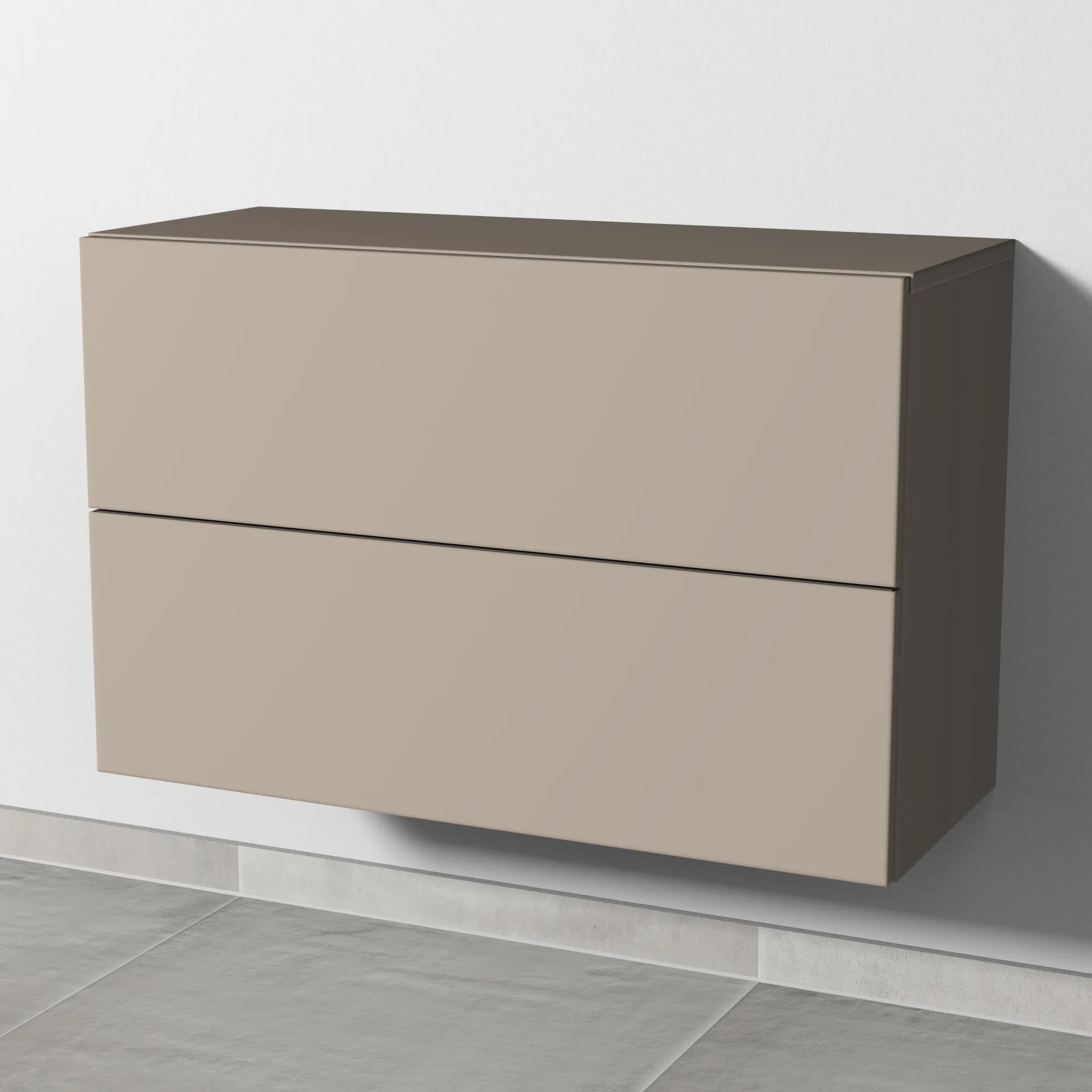 Sanipa Anbauschrank „4balance“ 800 × 518 × 329 mm in Sandgrau (matt), ohne Beleuchtung