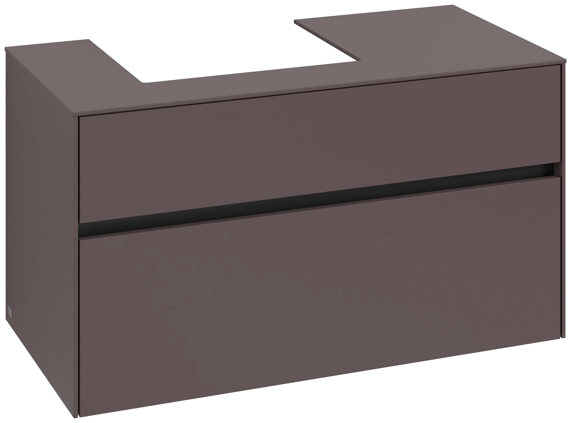 Villeroy & Boch Waschbeckenunterschrank Collaro C014B0, Eckig Dark Berry, 1000x548x500mm, mit Beleuchtung und Absenkautomatik Villeroy & Boch Waschbeckenunterschrank Collaro C014B0, Eckig Dark Berry, 1000x548x500mm, mit Beleuchtung und Absenkautomatik