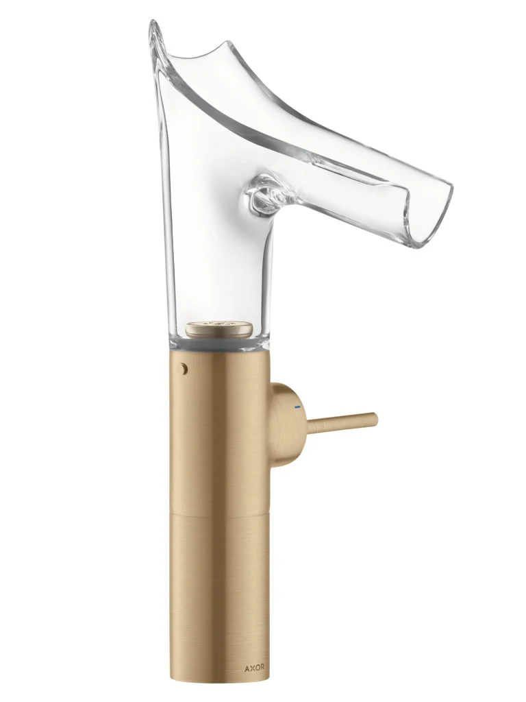 Hansgrohe AXOR Starck V Einhebel-Waschtischmischer BBR, Ausladung 125 mm, Auslaufhöhe 220 mm, Kristallglasauslauf, Pingriff, Schwenkbereich einstellbar in 3 Stufen (95°, 120° oder 360°), max. Durchflussmenge 4 l/min bei 3 bar, Keramikmischsystem, unversc Hansgrohe AXOR Starck V Einhebel-Waschtischmischer BBR, Ausladung 125 mm, Auslaufhöhe 220 mm, Kristallglasauslauf, Pingriff, Schwenkbereich einstellbar in 3 Stufen (95°, 120° oder 360°), max. Durchflussmenge 4 l/min bei 3 bar, Keramikmischsystem, unversc