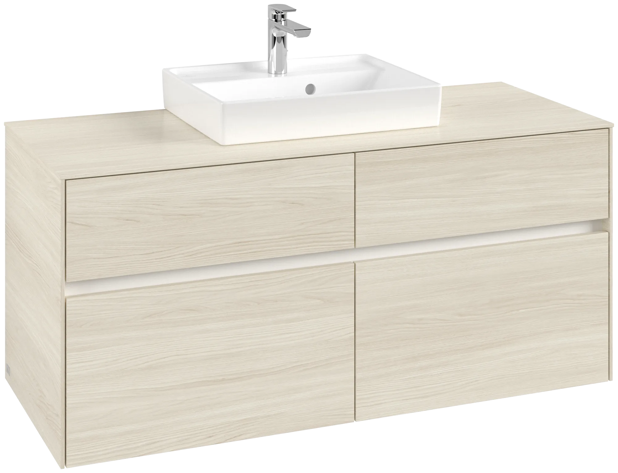 Villeroy & Boch Collaro Waschbeckenunterschrank C07000 1200x548x500mm 4 Ausz. White Oak