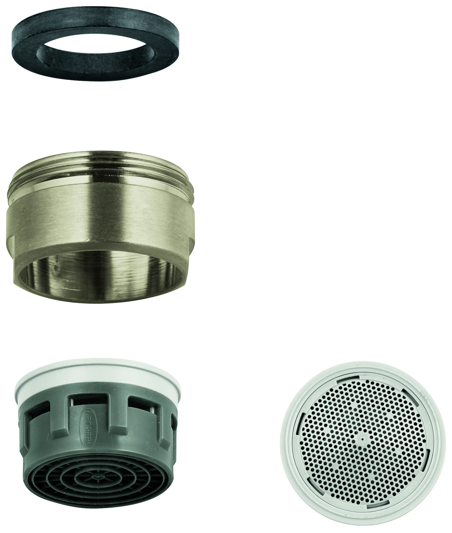 Mousseur 13941, Außengewinde, M 24 × 1, Durchflussklasse D, 34,8 - 37,8 l/min bei 3 bar, chrom