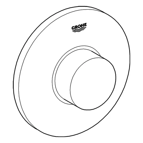 Pneumatik-Betätigung 37060, Druckknopfbetätigung mit Rosette Ø 100 mm, ohne Abdeckplatte, chrom Pneumatik-Betätigung 37060, Druckknopfbetätigung mit Rosette Ø 100 mm, ohne Abdeckplatte, chrom