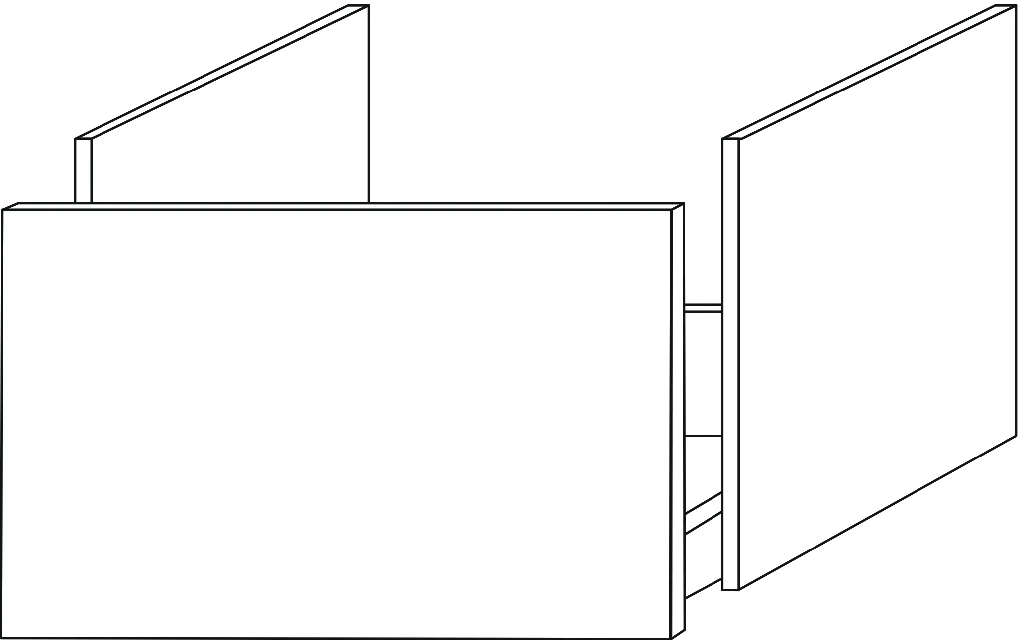 Waschtischunterbau mit Auszug 2morrow (G1340) 340x500x420 Anthrazit-Matt