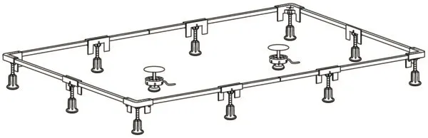 Einbaurahmen Größe 2 für Brausewannen 1300x700 bis 2000x1000mm Einbaurahmen Größe 2 für Brausewannen 1300x700 bis 2000x1000mm