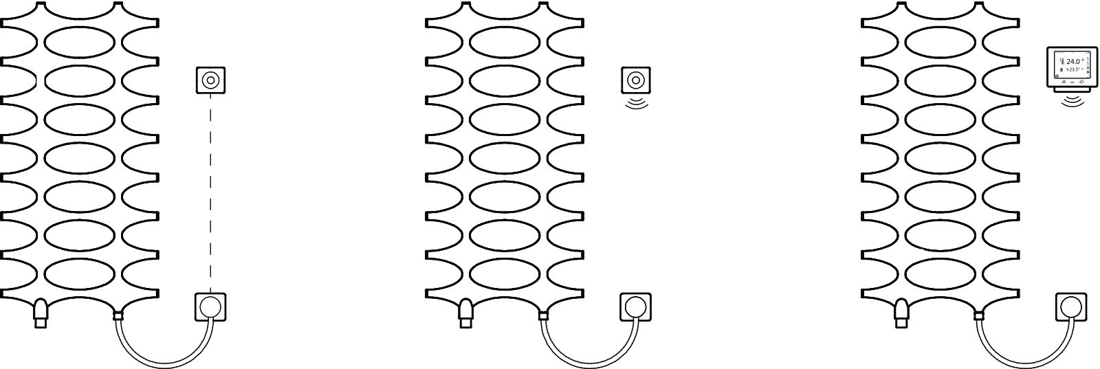 Kermi Design-Heizkörper „Ideos®-V“ Elektro-Zusatzbetrieb 75,8 × 152,6 cm in Farbkonzept