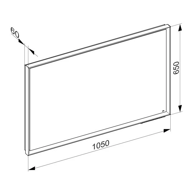 Royal Lumos 14597174003 Lichtspiegel Royal Lumos DALI 1050 × 650 × 60 mm silber-eloxiert