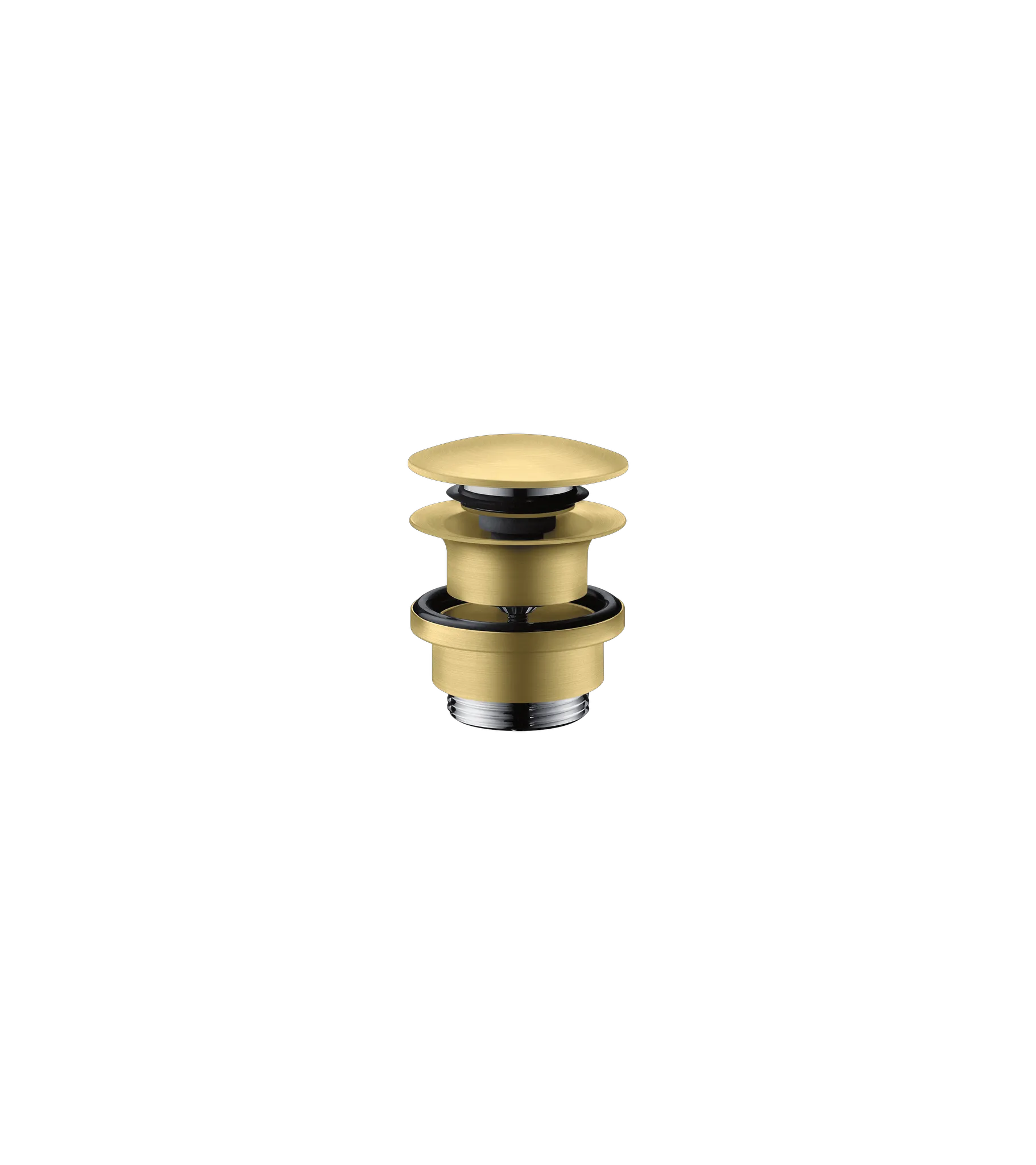 Hansgrohe AXOR Ablaufventil Push-Open, Brushed Brass, DN32 BB mit Überlaufloch, Anschluss G 1 1/4" für Waschtisch und Bidet