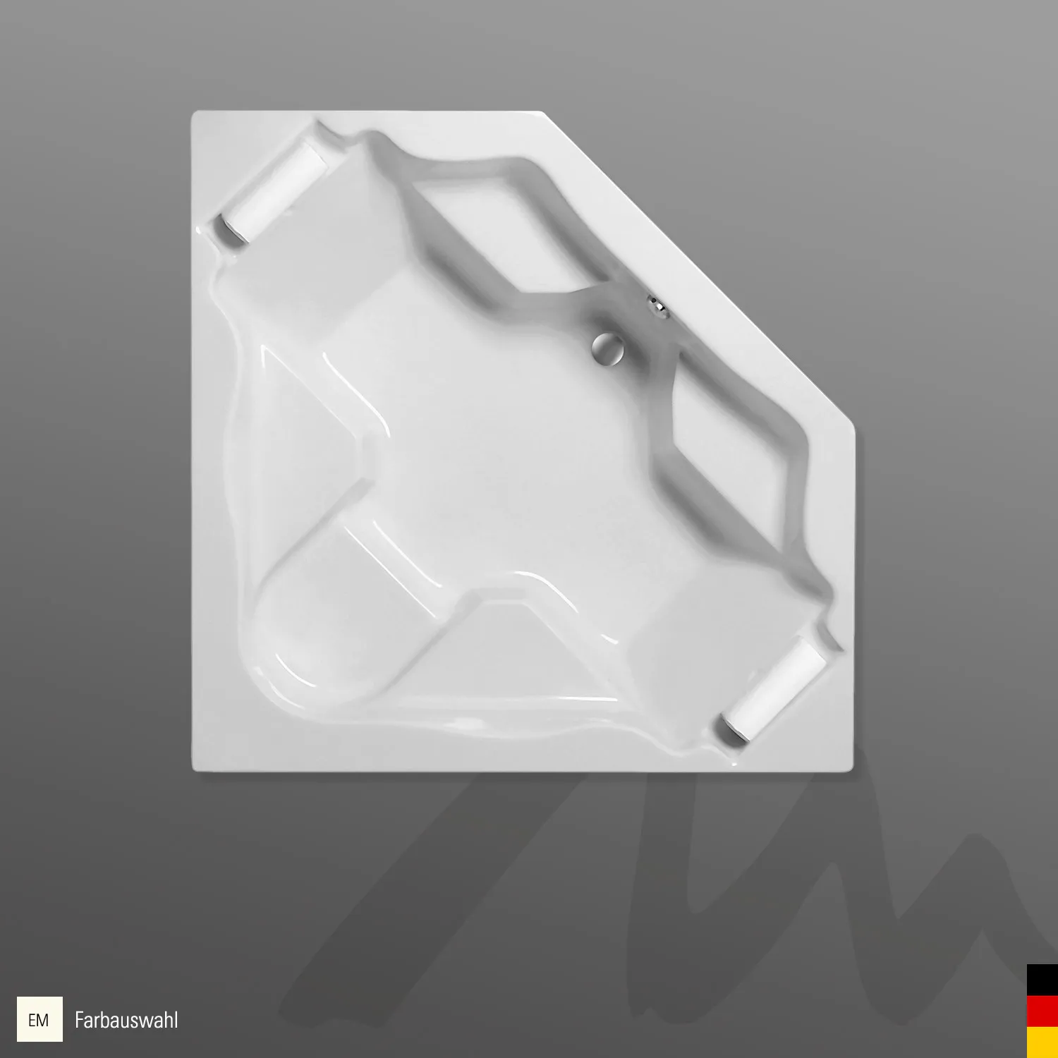 Mauersberger afra Acryl-Badewanne Großraumform 170⁄170 1700x1700x520, Farbgruppe: 3