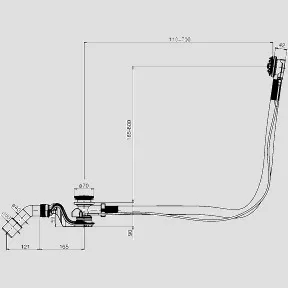 SANIT Funktionseinheit SWING + BASIC Bowdenzug 1m