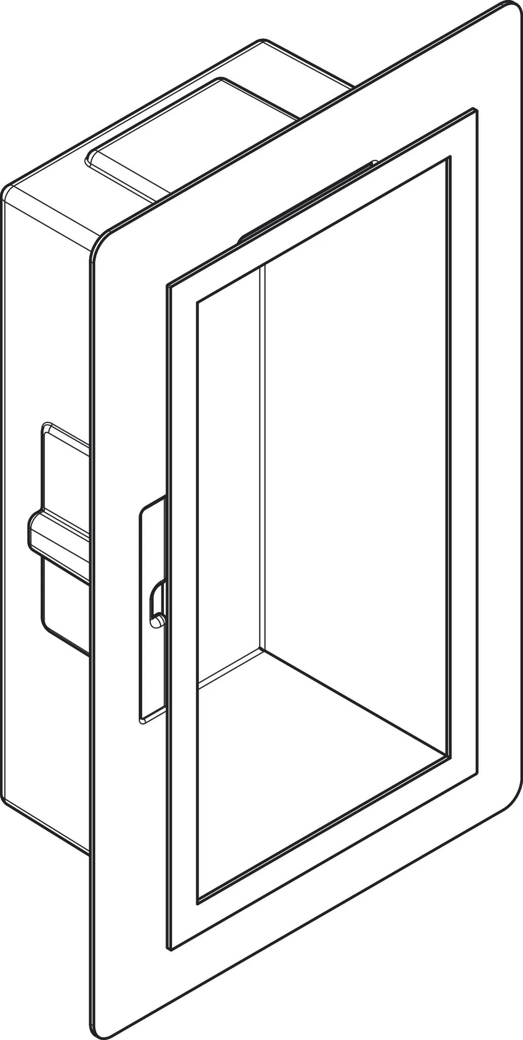 Hansgrohe XtraStoris Individual Wandnische Mattweiß mit Designrahmen, Edelstahl gebürstet, 300x150x100mm
