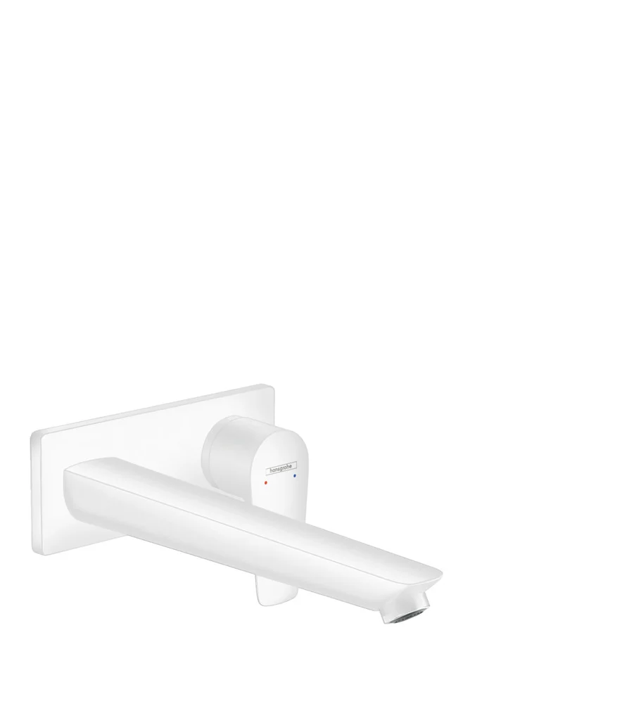 Hansgrohe Talis E Einhebel-Waschtischmischer Unterputz, Mattweiß, Ausladung 225 mm