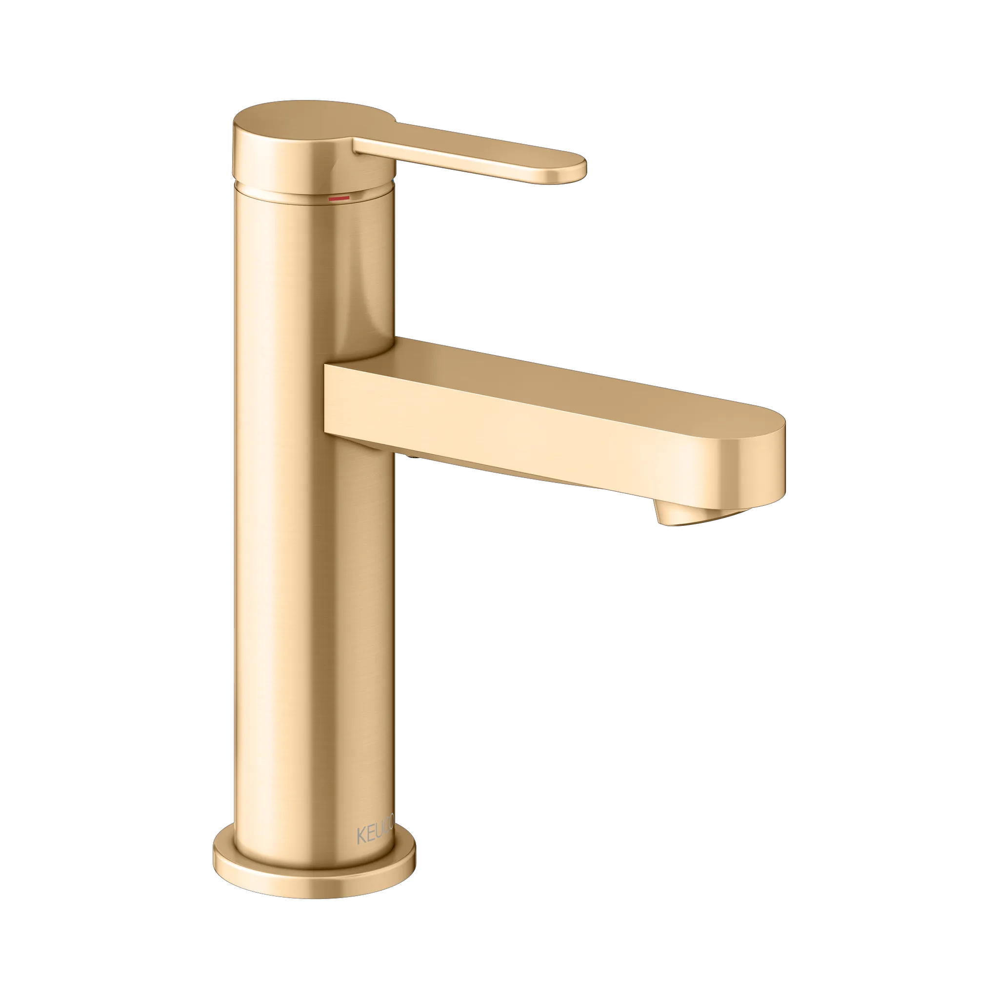 IXMO Einhebel-Waschtischmischer 100 IXMO Flat, Rosette rund Messing geb.