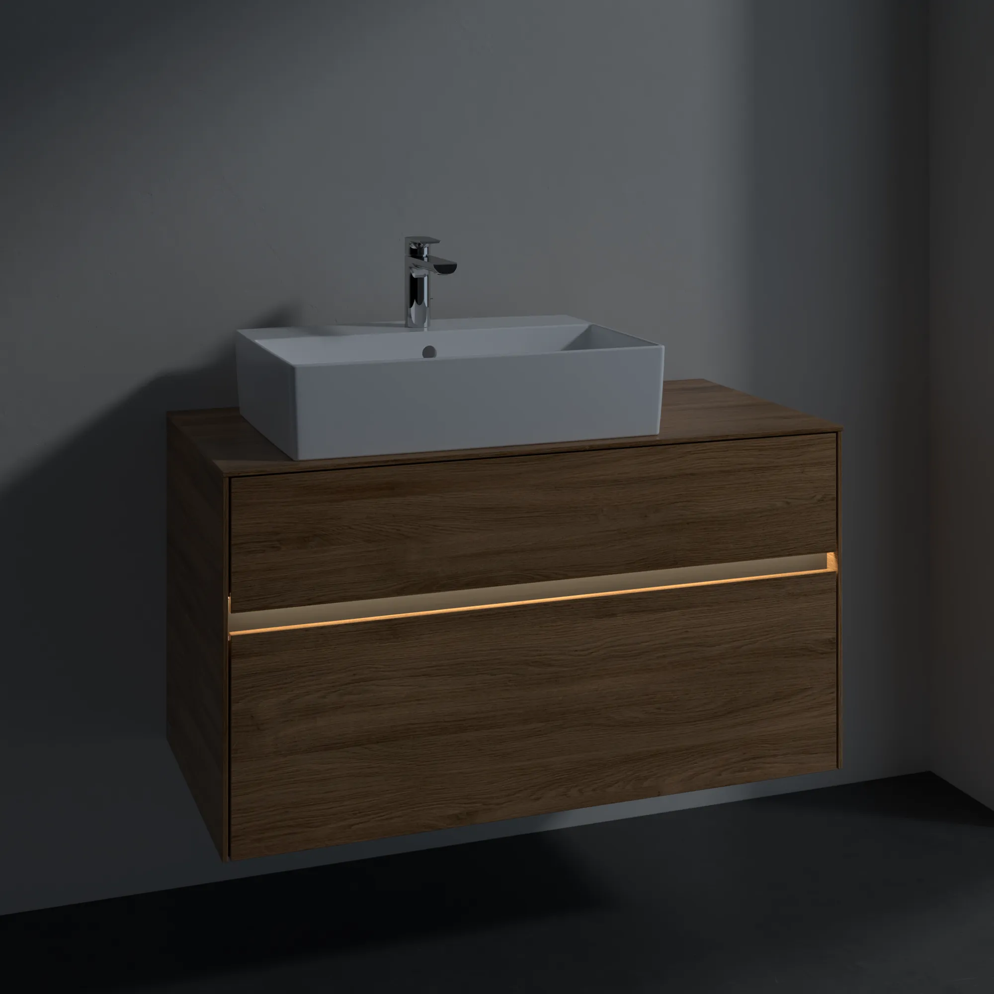 Villeroy & Boch Collaro Waschbeckenunterschrank C126B0, 1000x548x500mm, Kansas Oak