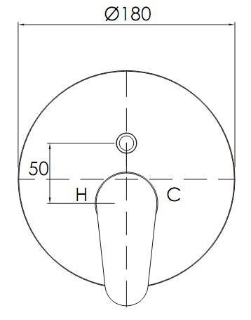 Fertigmontageset Wanne AqvaBasic IV zu Art. 092564750 C-Box - Abdeckrosette - Hülse und Kappe - Hebel - inkl. Funktionseinheit mit automatischem Tastumsteller - chrom