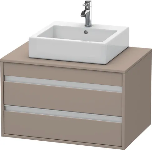 Duravit Waschtischunterschrank wandhängend „Ketho“ 80 × 49,6 × 55 cm Basalt Matt