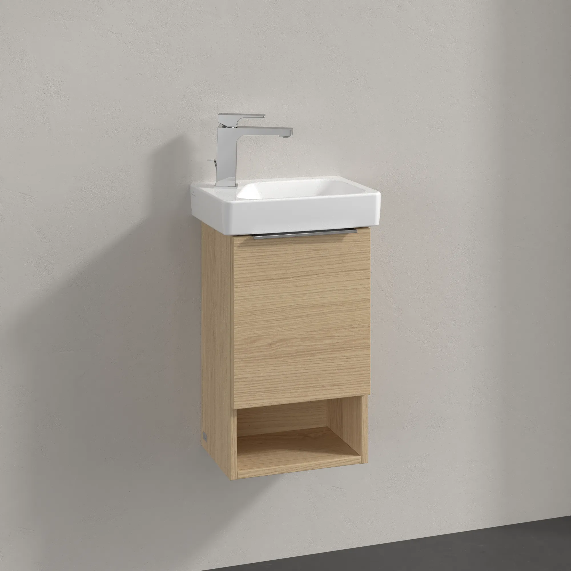 Villeroy & Boch Waschbeckenunterschrank Architectura Nordic Oak, 310 x 520 x 243 mm, mit SoftClosing-Technologie und Vollauszugsschublade
