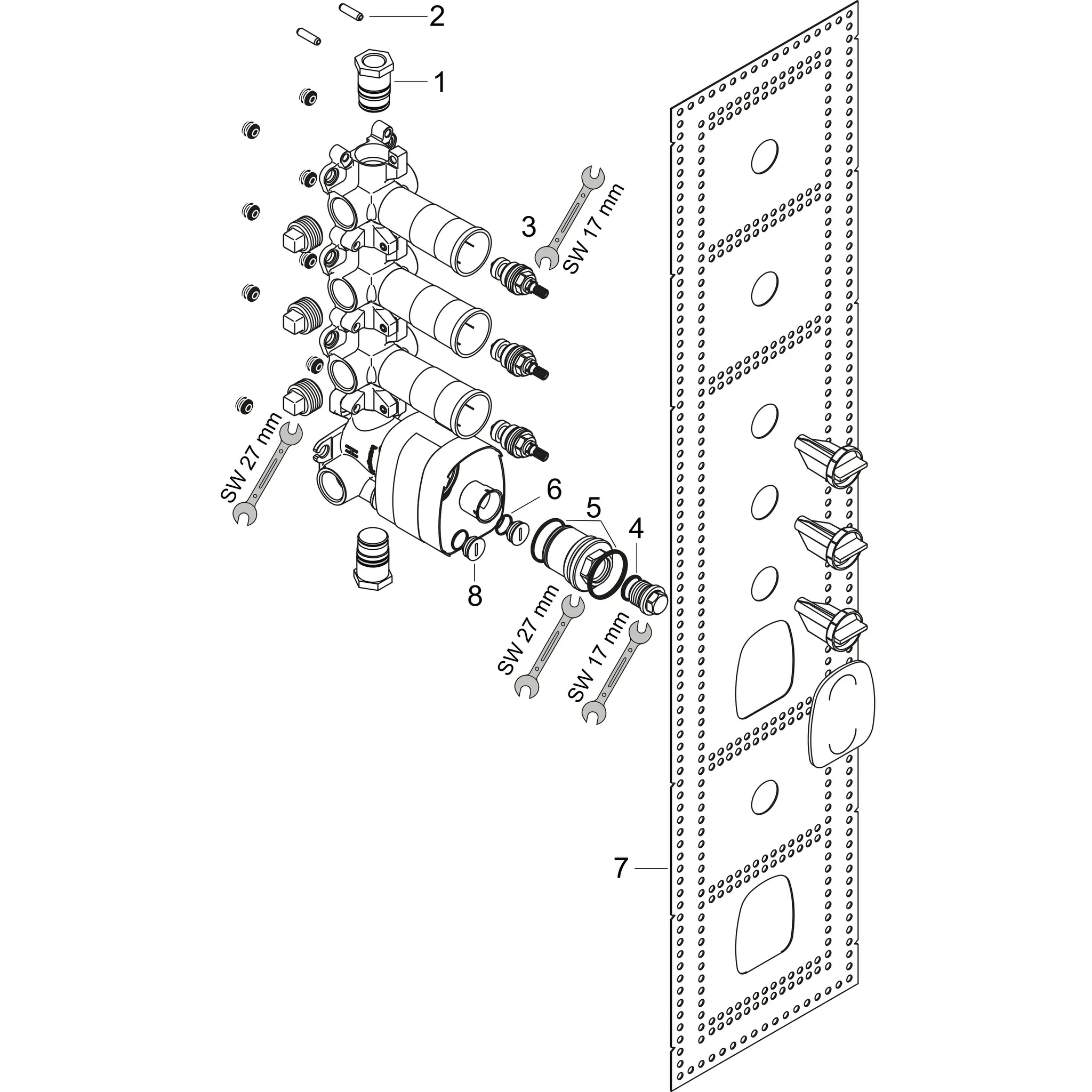 Hansgrohe AXOR Starck Grundkörper für Thermostatmodul 360⁄120 Unterputz, DN20 Hansgrohe AXOR Starck Grundkörper für Thermostatmodul 360⁄120 Unterputz, DN20