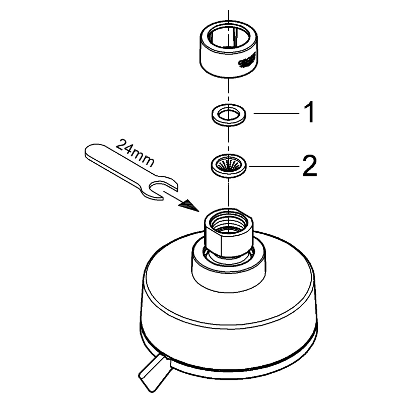 Grohe Tempesta Cosmopolitan 100 Kopfbrause 4 Strahlarten chrom Grohe Tempesta Cosmopolitan 100 Kopfbrause 4 Strahlarten chrom