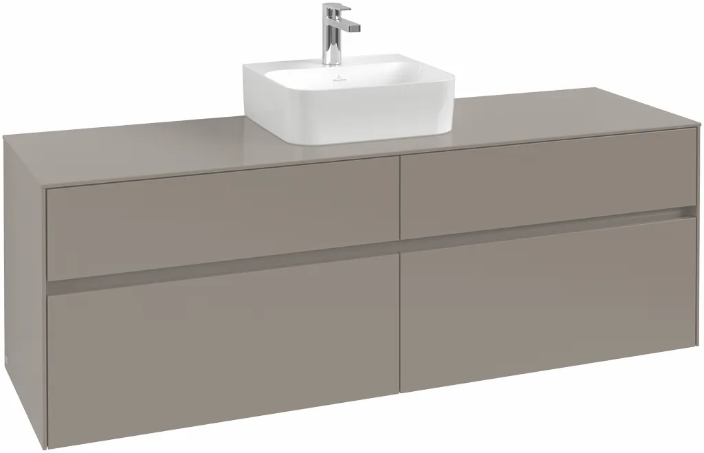 Villeroy & Boch Waschtischunterschrank „Collaro“ 1600 × 548 × 500 mm Volcano Black, mit Beleuchtung, für Becken mittig Villeroy & Boch Waschtischunterschrank „Collaro“ 1600 × 548 × 500 mm Volcano Black, mit Beleuchtung, für Becken mittig