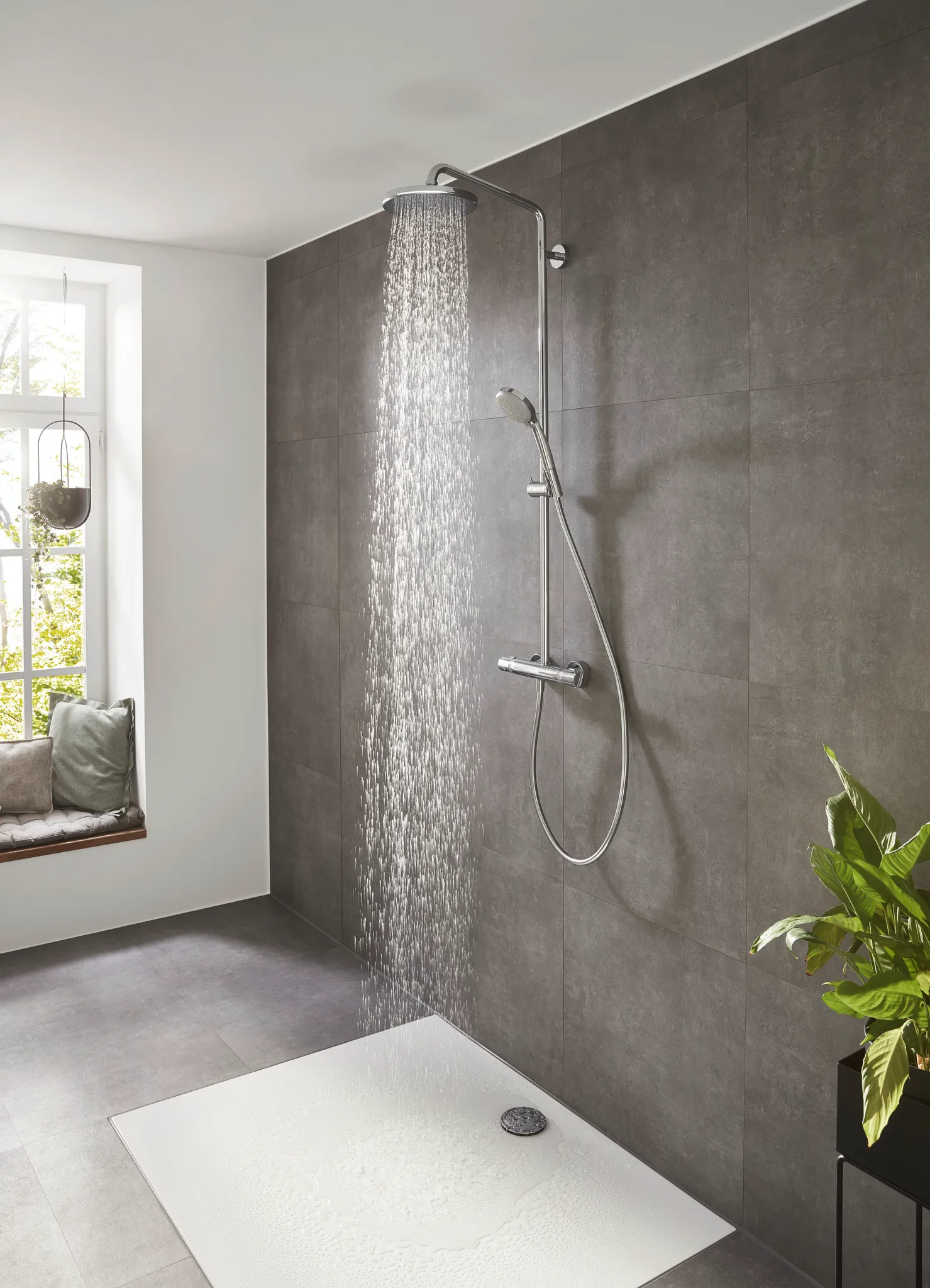 Showerpipe Croma 220 für Dusche chrom mit Thermostat Showerpipe Croma 220 für Dusche chrom mit Thermostat
