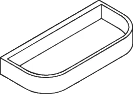 HEWI Ablage „Serie 477“ in 25 × 3,5 × 11,5 cm HEWI Ablage „Serie 477“ in 25 × 3,5 × 11,5 cm