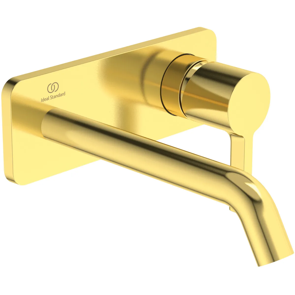 Ideal Standard Wand-Waschtischarmatur Joy, Brushed Gold, Ausladung 180 mm, Unterputz-Bausatz