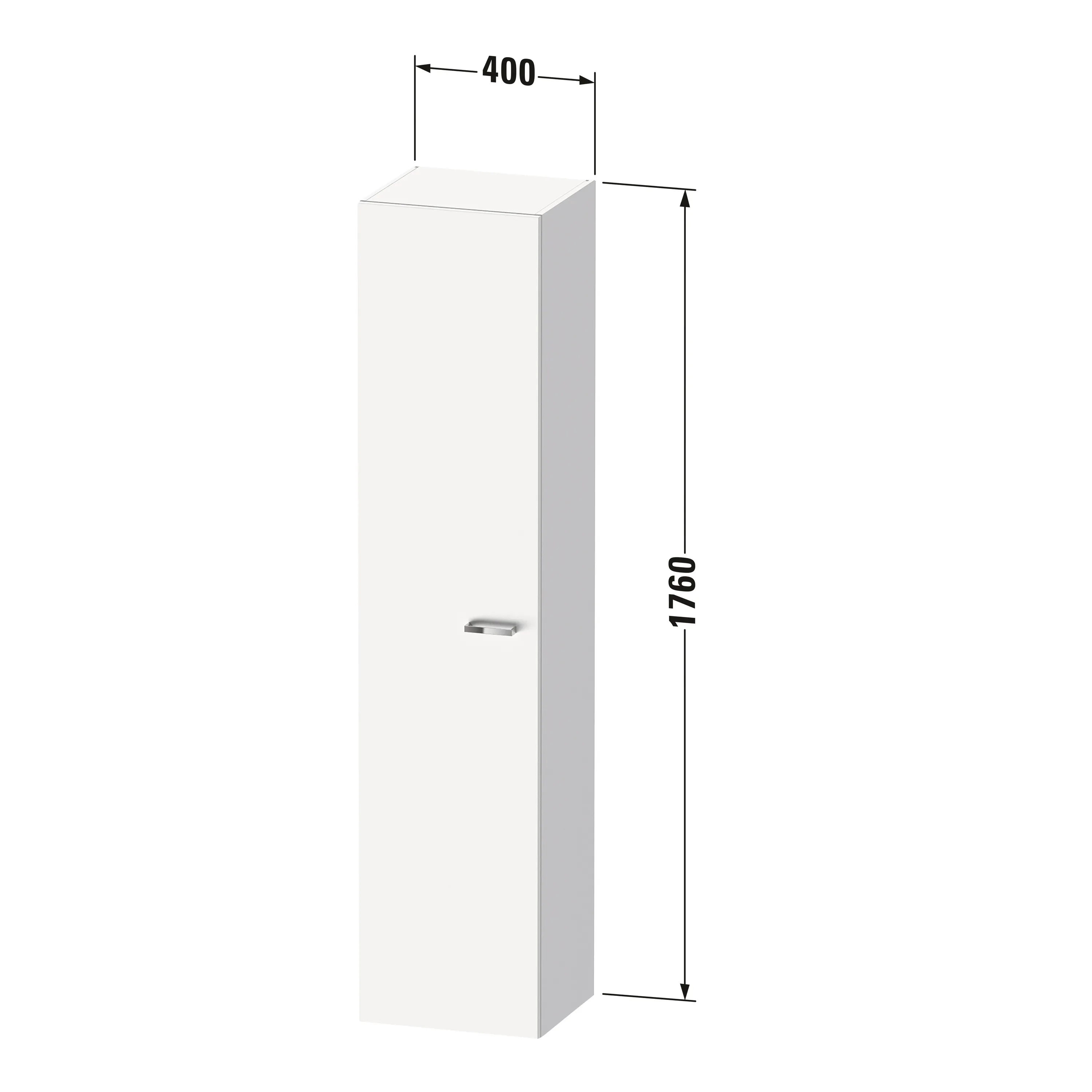 Duravit Hochschrank „XBase“ 40 × 176 × 35,8 cm in Weiß Glänzend