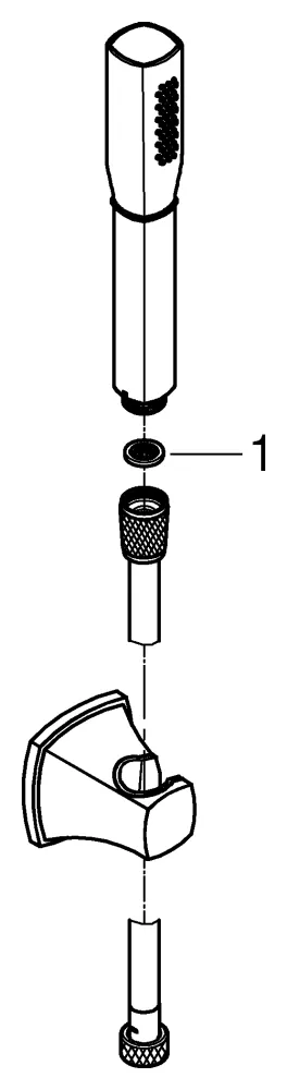 Wandhalterset Grandera Stick 26901, 1 Strahlart, 7,6 l/min Durchflusskonstanthalter, chrom