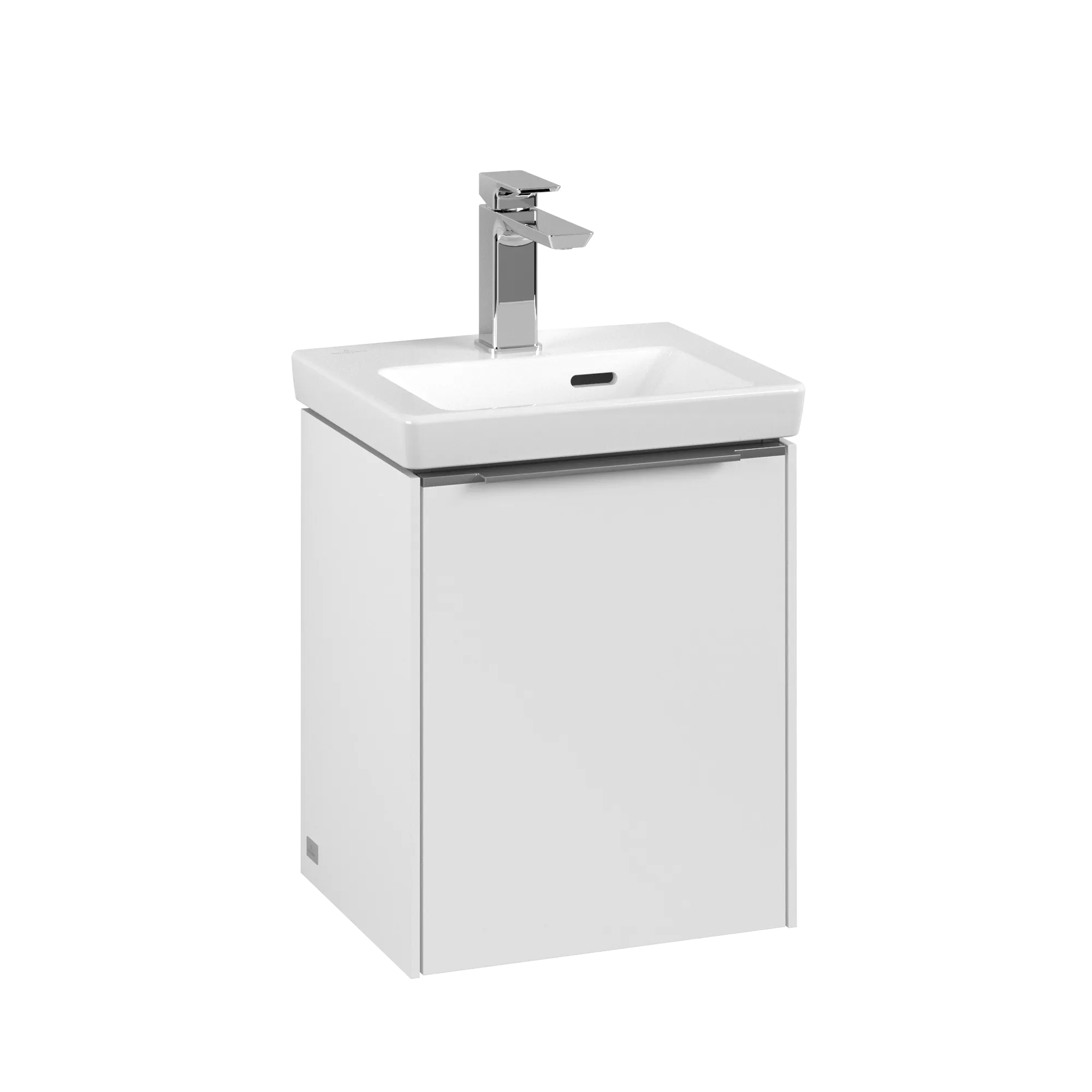 Villeroy & Boch Waschtischunterschrank mit Tür „Subway 3.0“ für Schrankwaschtisch 351 × 429 × 309 mm Pure White, 1 Tür, für Becken mittig, Anschlag rechts