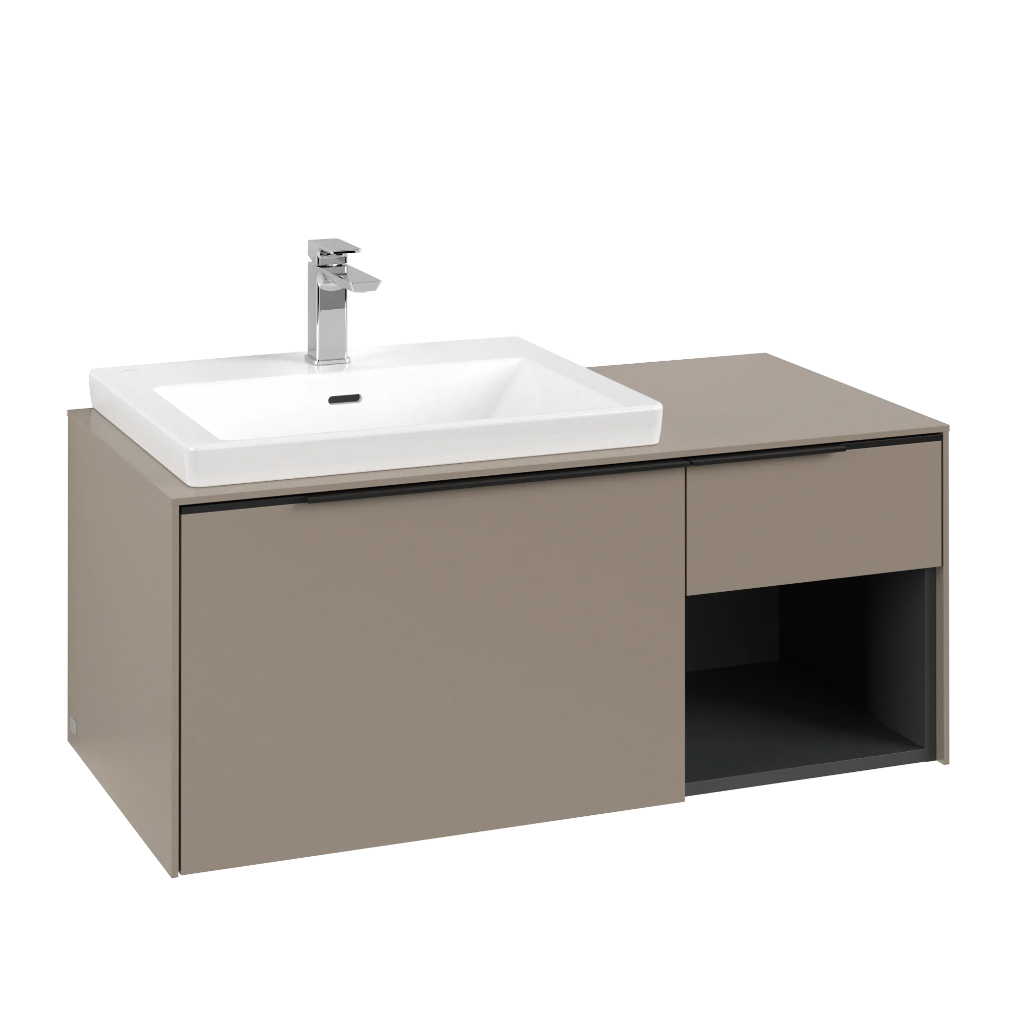 Villeroy & Boch Subway 3.0 Waschbeckenunterschrank C572L1, 1001x423x516mm, mit Beleuchtung, links