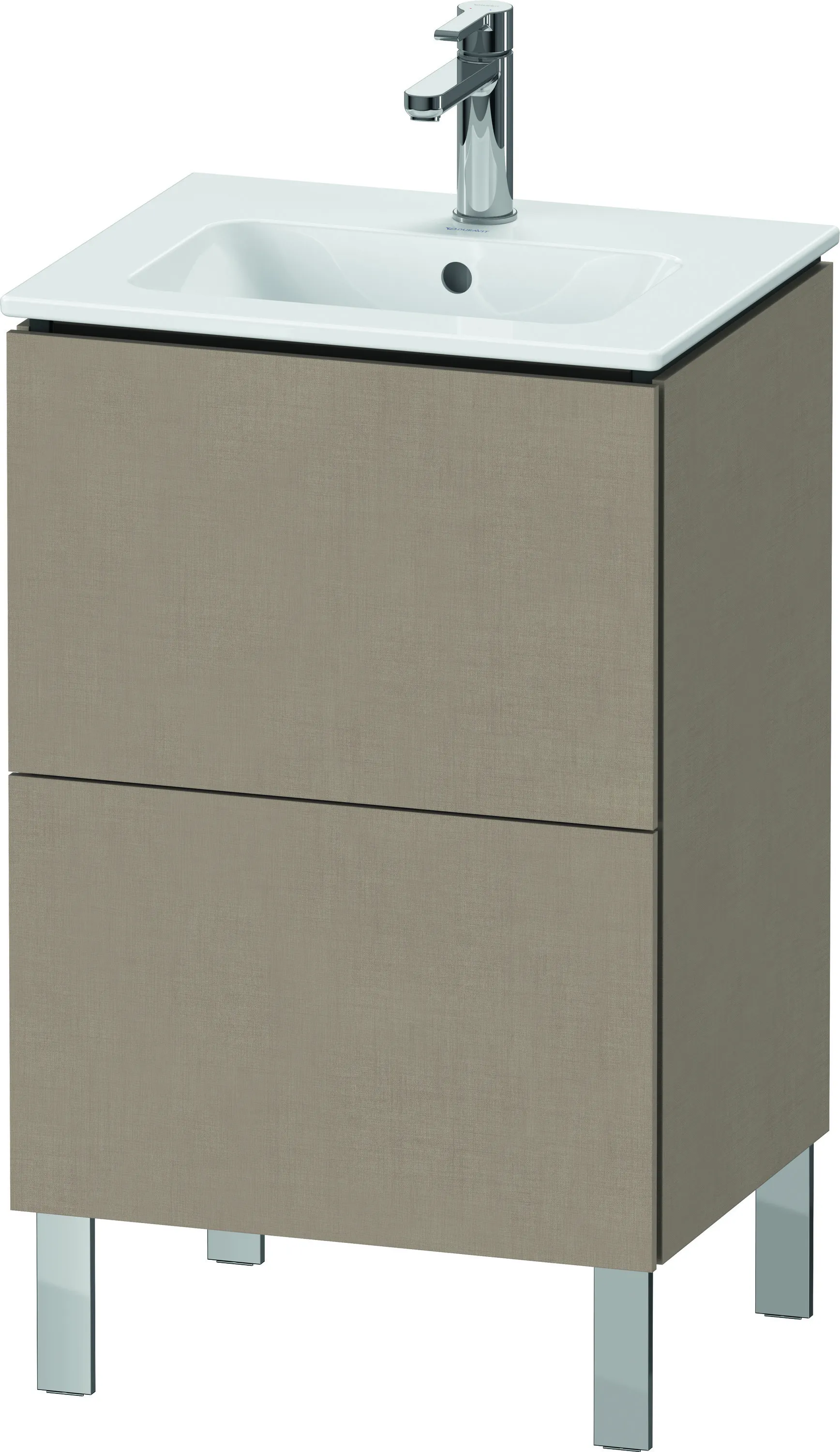 Duravit Waschtischunterschrank bodenstehend „L-Cube“ 52 × 70,4 × 42,1 cm Leinen