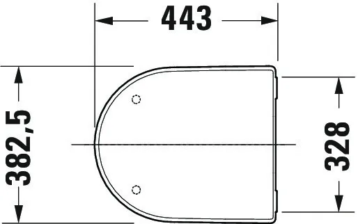 Duravit WC-Sitz Compact „Soleil by Starck“ 38,3 × 44,3 × 4,7 cm