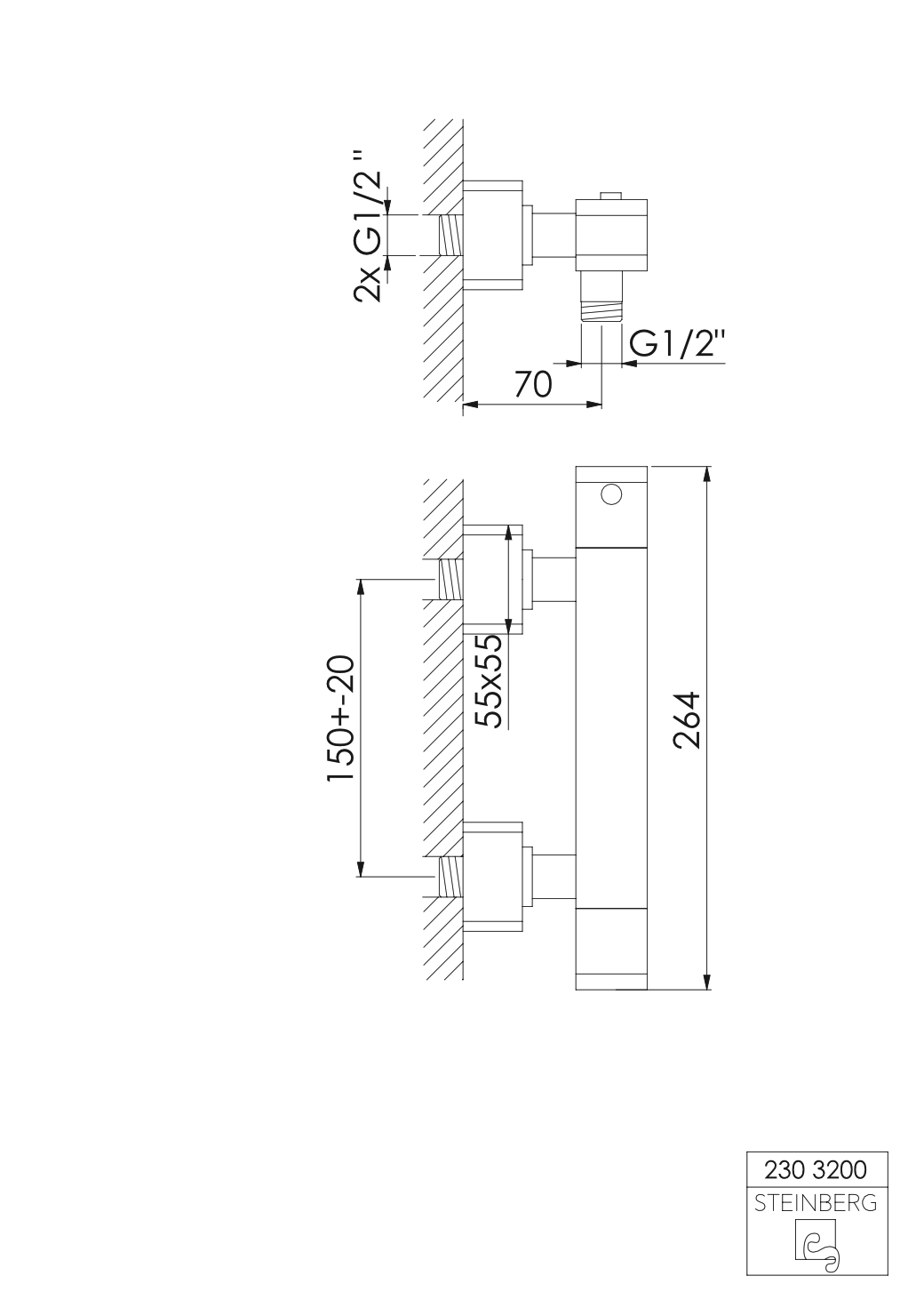 Serie 230 Brause-Aufputzthermostat 1/2 Serie 230 Brause-Aufputzthermostat 1/2