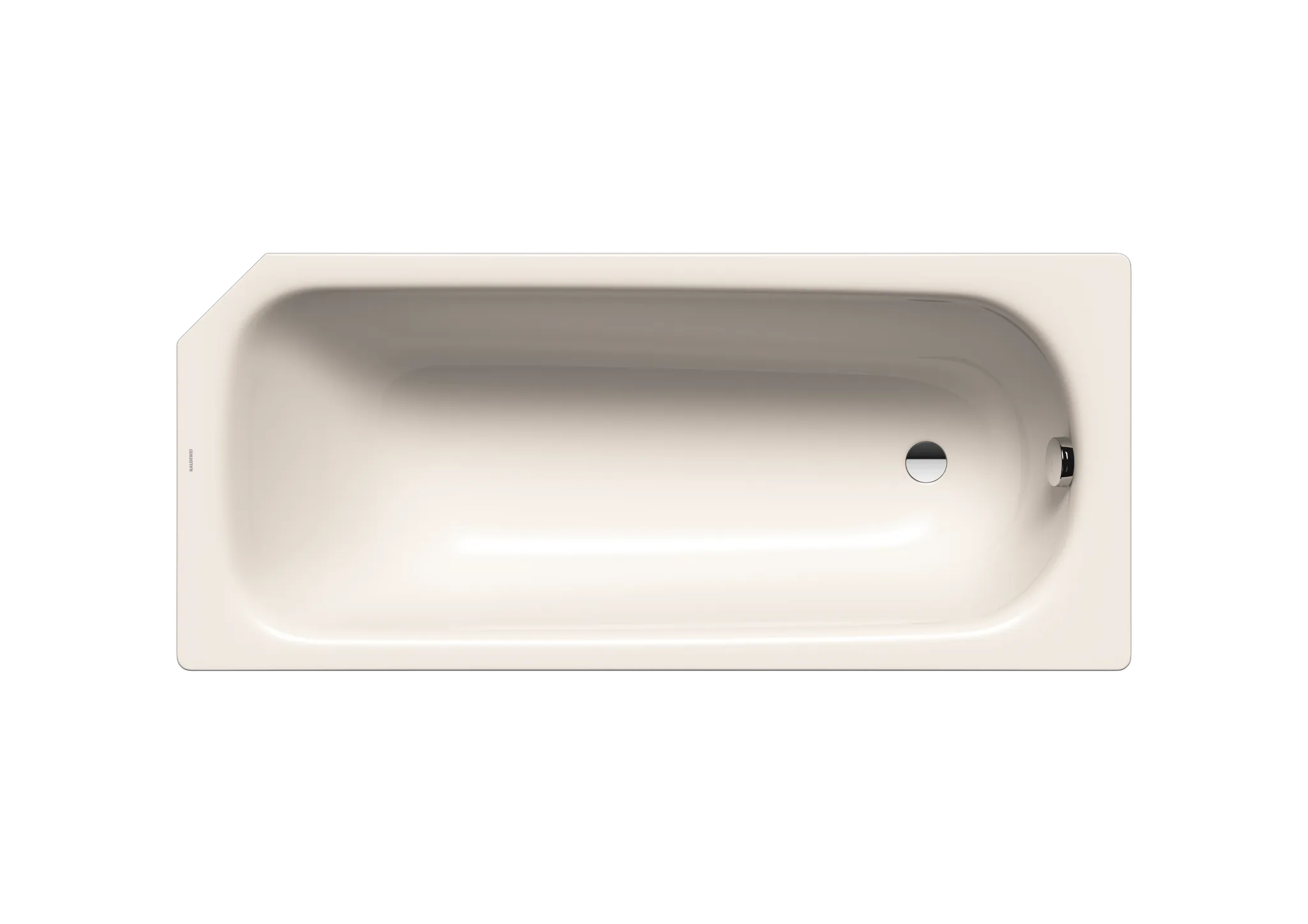 Kaldewei Badewanne „Saniform V2“ fünfeck rechteck 160 × 70 cm, ohne Wannenträger, ohne Grifflochbohrungen in pergamon