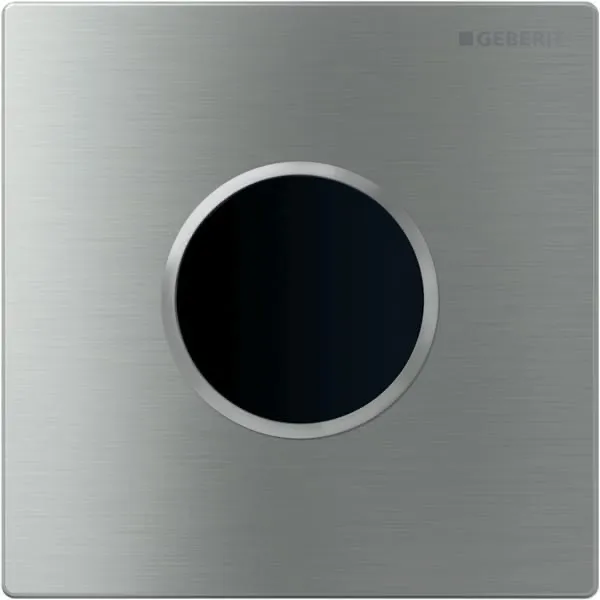 Geberit Urinalsteuerung mit elektronischer Spülauslösung, Netzbetrieb, Abdeckplatte Typ 10: hochglanz-verchromt, mattverchromt Geberit Urinalsteuerung mit elektronischer Spülauslösung, Netzbetrieb, Abdeckplatte Typ 10: hochglanz-verchromt, mattverchromt